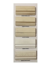 MOBILI 2G - CRISTALLIERA CLASSICA 3 PORTE LEGNO AVORIO PENNELLATO CON DECORI 156x42x213 vista frontale colori