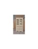 MOBILI 2G - CRISTALLIERA CLASSICA 2 PORTE LEGNO AVORIO PENNELLATO E DECORI 105X42X205 vista frontale
