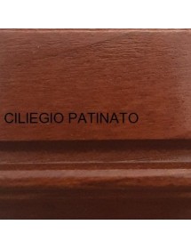 MOBILI 2G - PORTA TV 2 PORTE LEGNO ARTE POVERA TINTA NOCE 205X50X58 VISTA FRONTALE COLORE