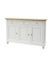 Madia Credenza in legno shabby chic 3 porte L.150 x P.45 H.98