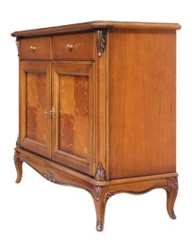 CREDENZA CLASSICA 2 PORTE 2 CASSETTI LEGNO GREZZO  L.111 P.44 H.91