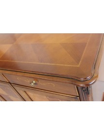 CREDENZA CLASSICA 2 PORTE 2 CASSETTI LEGNO GREZZO  L.111 P.44 H.91