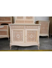 CREDENZA CLASSICA IN LEGNO 2 PORTE 2 CASSETTI FINITURA BASSANO L.111 P.44 H.91