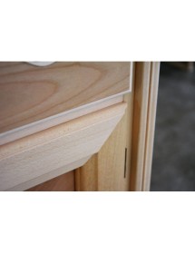 CREDENZA CLASSICA 2 PORTE 2 CASSETTI LEGNO GREZZO  L.111 P.44 H.91