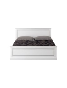 MOBILI 2G - LETTO MATRIMONIALE SHABBY CHIC BIANCO LEGNO MASSELLO