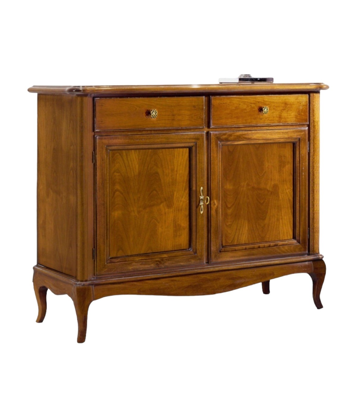 MOBILI 2G - MADIA CREDENZA IN LEGNO 2 PORTE FINITURA BASSANO L.111 P.44 H.91