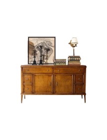 MOBILI 2G - MADIA CREDENZA IN LEGNO 2 PORTE FINITURA BASSANO L.150 P.47 H.86