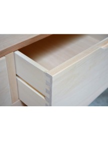 CREDENZA CLASSICA 2 PORTE 6 CASSETTI LEGNO GREZZO  L.150 P.47 H.86