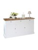 MOBILI 2G - MADIA CREDENZA IN LEGNO 3 PORTE SHABBY CHIC BICOLORE 156x42x85