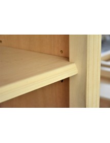 LIBRERIA CLASSICA 4 RIPIANI IN LEGNO GREZZO L.100 P.41 H.175