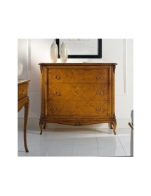 MOBILI 2G - CASSETTIERA CLASSICA IN LEGNO 3 CASSETTI FINITURA BASSANO L.111 P.44 H.100