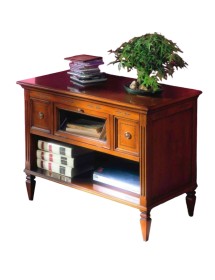 PORTA TV CLASSICO 2 CASSETTI 1 RIBALTA IN LEGNO GREZZO  L.100 P.51 H.75