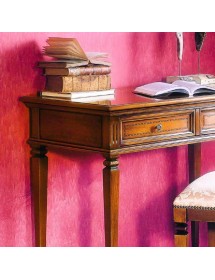 SCRIVANIA CLASSICA 2 CASSETTI IN LEGNO GREZZO 100X54X80