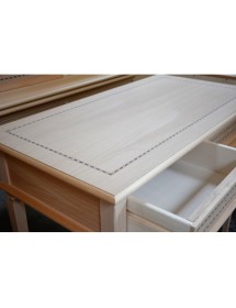 SCRIVANIA CLASSICA 2 CASSETTI IN LEGNO GREZZO 100X54X80