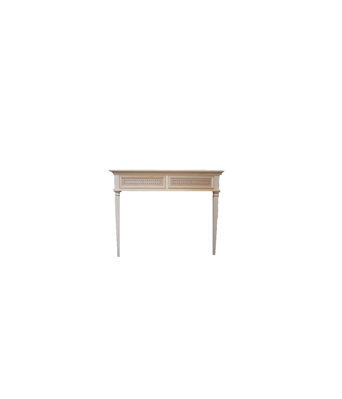 MOBILI 2G - SCRIVANIA CLASSICA 2 CASSETTI IN LEGNO GREZZO 100X54X80