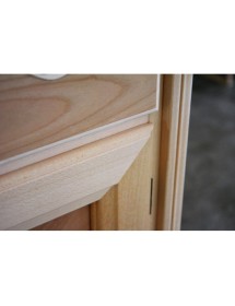 MOBILE BAR VETRINA CLASSICA IN LEGNO GREZZO L.111 P.44 H.145
