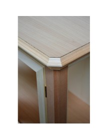 MOBILI 2G - VETRINA CLASSICA 2 PORTE IN LEGNO GREZZO L.110 P.40 H.100