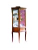 MOBILI 2G - VETRINA CLASSICA IN LEGNO 1 PORTA 1 CASSETTO FINITURA BASSANO L.55 P.40 H.140