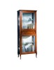 MOBILI 2G - VETRINA CLASSICA IN LEGNO 2 PORTE 1 CASSETTO FINITURA BASSANO L.70 P.40 H.175