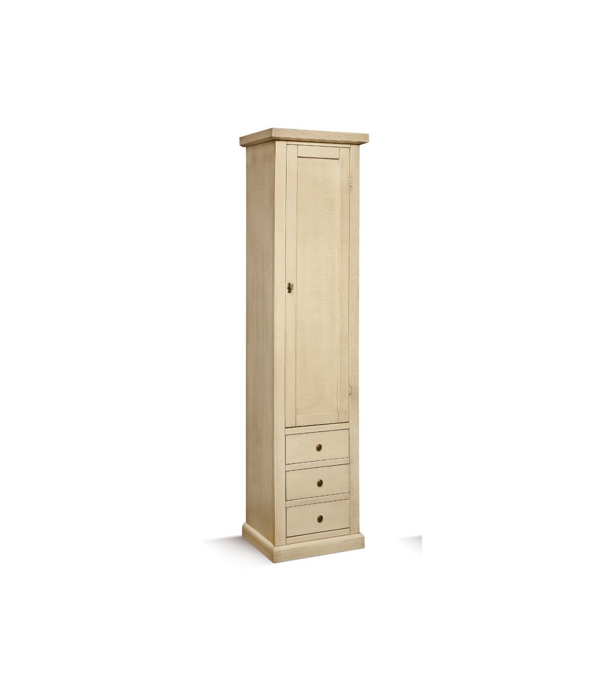 LIBRERIA COLONNA 1 PORTA LEGNO AVORIO PATINATO 45X41X187