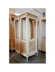 VETRINA CLASSICA 1 PORTA IN LEGNO GREZZO L.76 P.44 H.190
