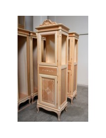 VETRINA CLASSICA 2 PORTE 1 CASSETTO IN LEGNO GREZZO L.61 P.41 H.190