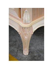 VETRINA CLASSICA 2 PORTE 1 CASSETTO IN LEGNO GREZZO L.61 P.41 H.190