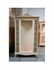 MOBILI 2G - VETRINA CLASSICA 1 PORTA IN LEGNO GREZZO  L.111 P.44 H.192