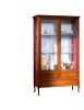 MOBILI 2G - VETRINA CLASSICA IN LEGNO 2 PORTE 3 CASSETTI FINITURA BASSANO L.108 P.40 H.190
