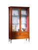 MOBILI 2G - VETRINA CLASSICA IN LEGNO 2 PORTE 3 CASSETTI FNITURA BASSANO L.108 P.40 H.175