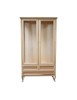 MOBILI 2G - VETRINA CLASSICA  2 PORTE 3 CASSETTI IN LEGNO GREZZO L.108 P.40 H.175