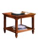 MOBILI 2G - TAVOLINO QUADRATO CLASSICO IN LEGNO FINITURA BASSANO L.65 P.65 H.55