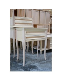PORTA TELEFONO IN LEGNO 2 CASSETTI CON RIBALTA BASSANO L.70 P.38 H.80