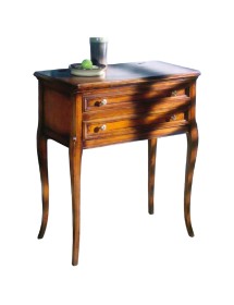 MOBILI 2G - CONSOLLE BACHECA 2 CASSETTI IN LEGNO GREZZO L.70 P.38 H.80