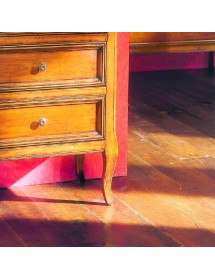 COMODINO CLASSICO 3 CASSETTI IN LEGNO GREZZO L.55 P.36 H.70