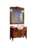 MOBILI 2G - MOBILE BAGNO 108 CM IN LEGNO LAVABO 2 CASSETTI 2 PORTE E SPECCHIO