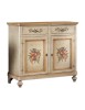MOBILI 2G - Madia credenza in legno provenzale laccata a mano 2 porte 112x49x98