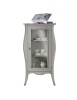 MOBILI 2G - VETRINA SHABBY BOMBATA 1 PORTA LEGNO GRIGIO L.71 P.48 H.134 (3096)