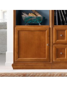 LIBRERIA SOGGIORNO CLASSICA IN LEGNO VARI COLORI L.250 P.45 H.224