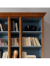 LIBRERIA SOGGIORNO CLASSICA IN LEGNO VARI COLORI L.250 P.45 H.224