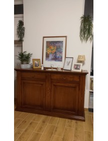 MOBILI 2G - CREDENZONE CLASSICO LEGNO 2 PORTE FINITURA BASSANO 177x48x110H VISTA LATERALE
