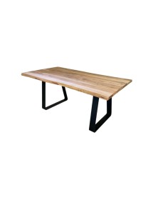 MOBILI 2G - TAVOLO LEGNO MASSELLO NODO APERTO 250x100 SP. 4 cm  FISSO