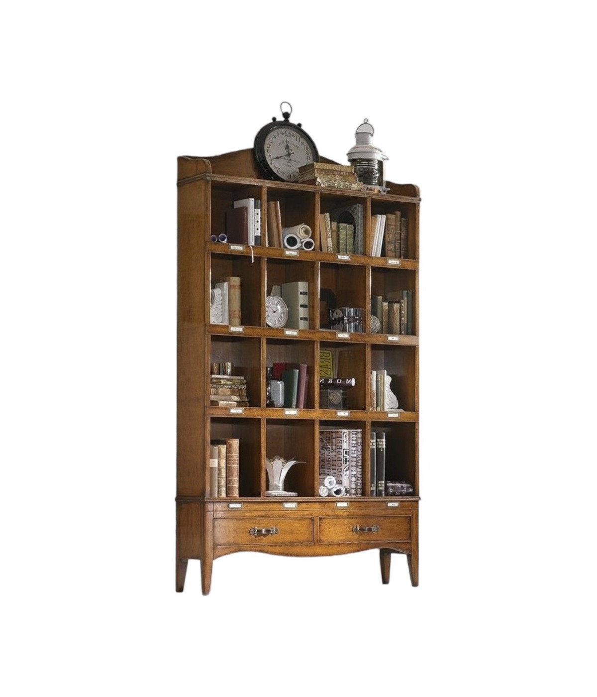 MOBILI 2G - LIBRERIA DIRETTORIO 16 VANI IN LEGNO BASSANO 122X31X219