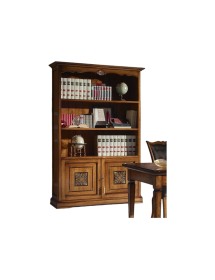 MOBILI 2G - LIBRERIA CLASSICA 2 PORTE IN LEGNO BASSANO 139X42X205