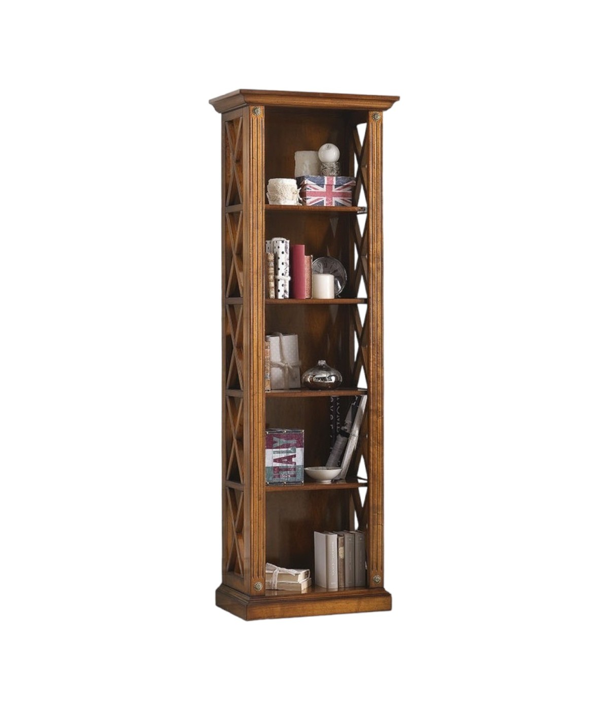 MOBILI 2G - LIBRERIA CLASSICA 5 RIPIANI IN LEGNO BASSANO 62X40X191