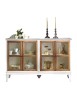 MOBILI 2G - CREDENZA 4 PORTE INGLESINA LEGNO SHABBY 160X39x104