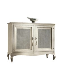 MOBILI 2G - CREDENZA 2 PORTE CLASSICA PAGLIA DI VIENNA SHABBY 145X49x113