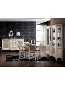 MADIA 2 PORTE 4 CASSETTI PAGLIA DI VIENNA SHABBY 200X52x113