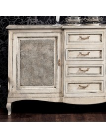 MADIA 2 PORTE 4 CASSETTI PAGLIA DI VIENNA SHABBY 200X52x113
