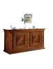MOBILI 2G - CREDENZA 2 PORTE CLASSICA INTARSIO LEGNO BASSANO 230X68x115
